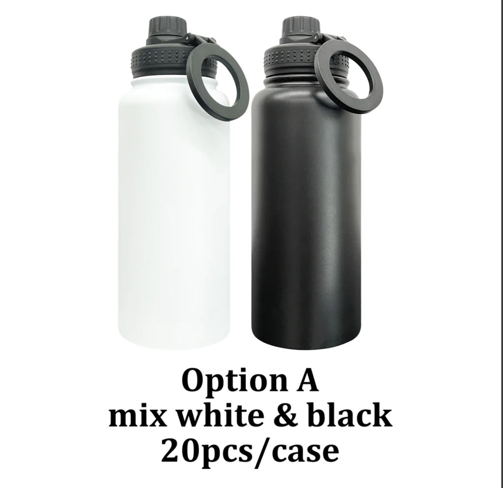 China RTS_32oz Mirror Copper Underneath Water Bottles with Magnetic Lids for Laser Engraving_GGblanks