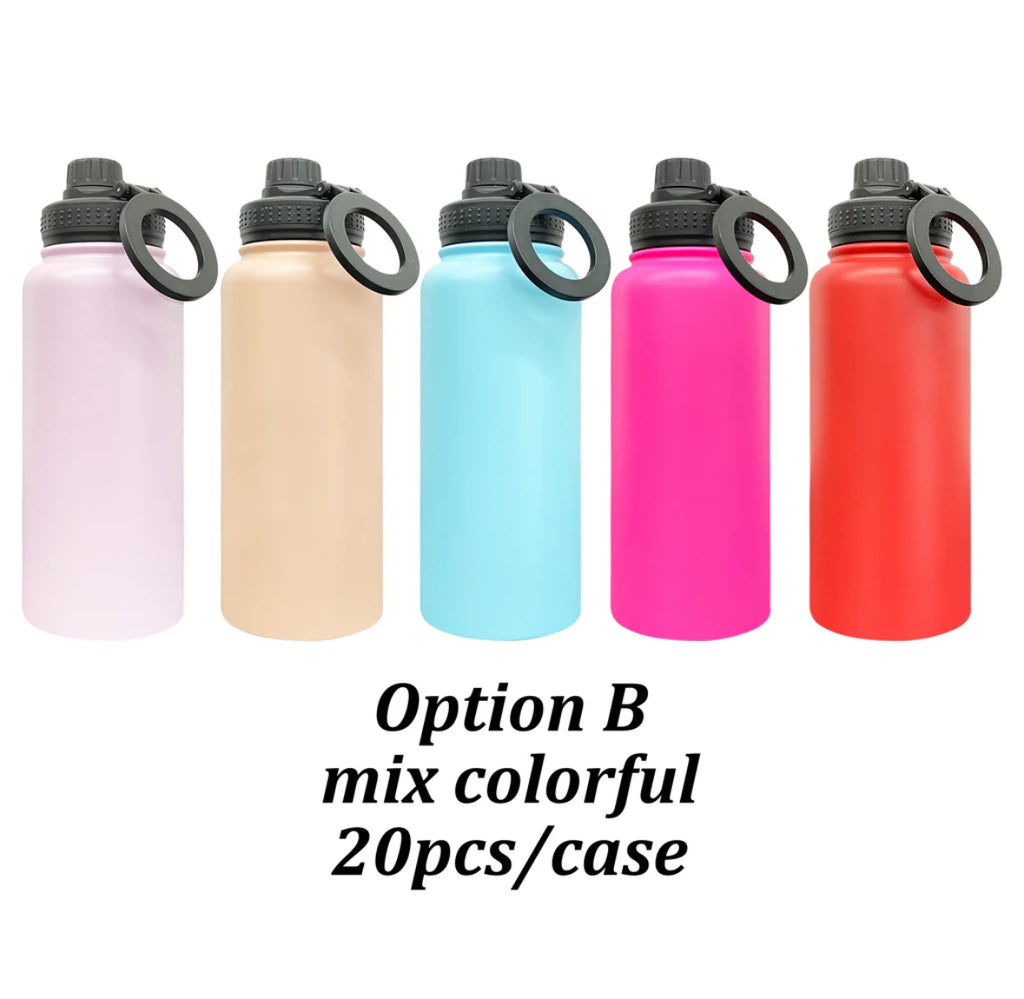 China RTS_32oz Mirror Copper Underneath Water Bottles with Magnetic Lids for Laser Engraving_GGblanks