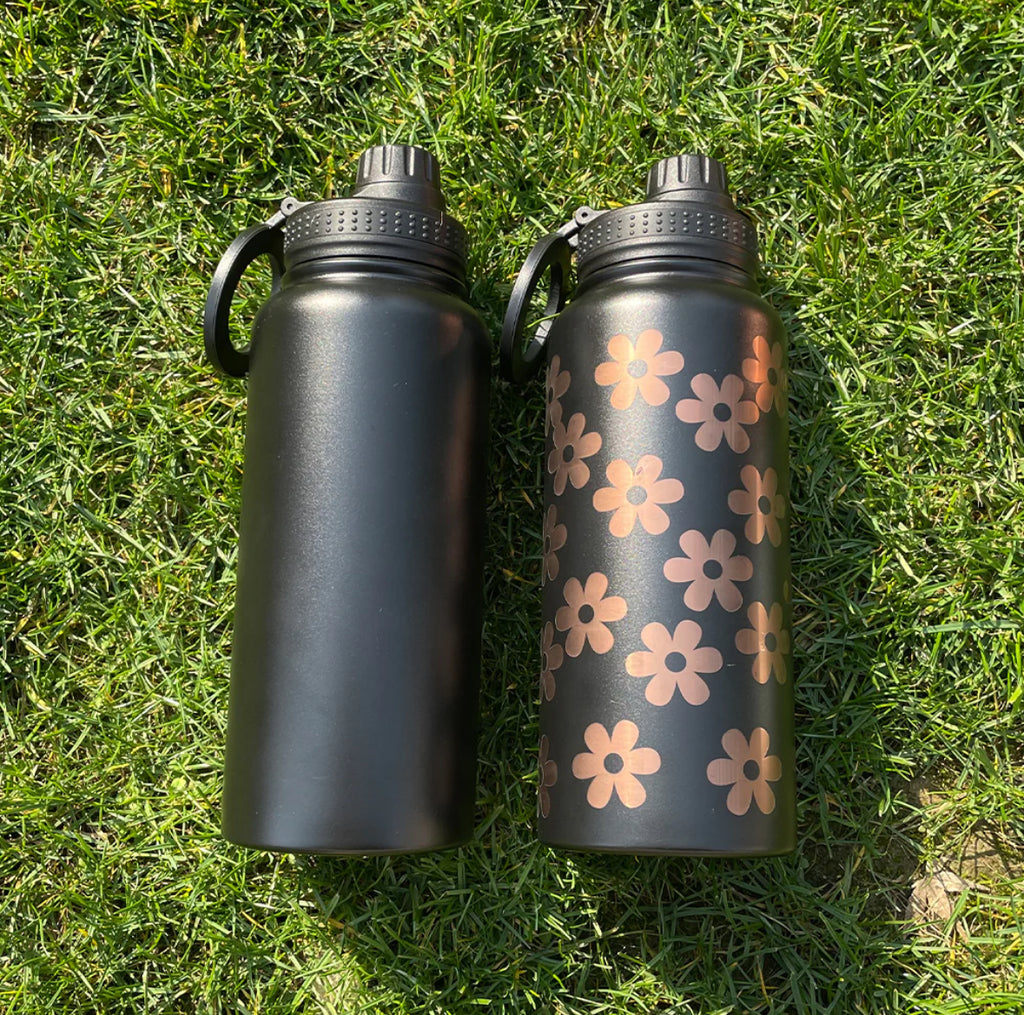 China RTS_32oz Mirror Copper Underneath Water Bottles with Magnetic Lids for Laser Engraving_GGblanks
