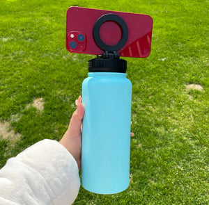 China RTS_32oz Mirror Copper Underneath Water Bottles with Magnetic Lids for Laser Engraving_GGblanks