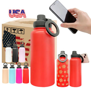 China RTS_32oz Mirror Copper Underneath Water Bottles with Magnetic Lids for Laser Engraving_GGblanks