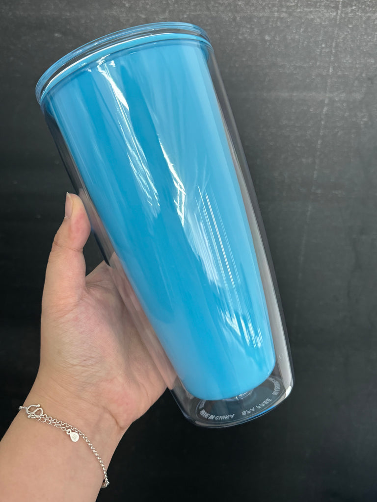 China RTS_BPA free 16oz double walled plastic cups with individual white box and straw 60pcs/case _GGblanks