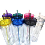 25 Pack 12oz Inner 16oz Outer Double Wall Snow Globe Plastic Cans_GGblanks