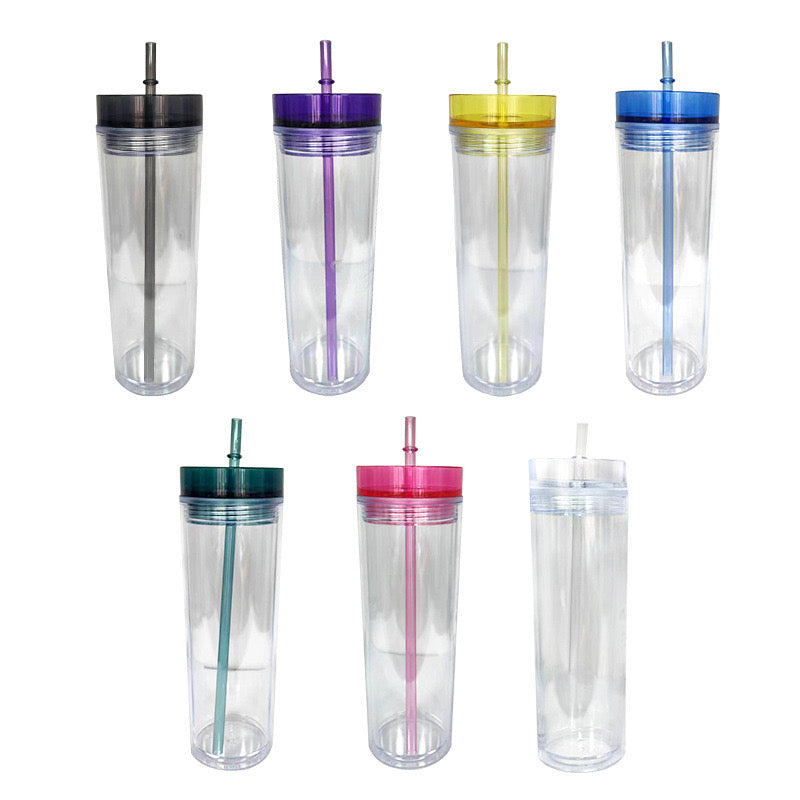 25 Pack 12oz Inner 16oz Outer Double Wall Snow Globe Plastic Cans_GGblanks