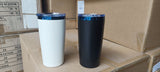25 Pack Yeti 20oz Rainbow Plated Blue Plated Tumblers Power Coated Tumbers Car Cups Mugs with Colorful Straws_GGblanks