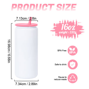 25 Pack China Warehouse 16oz Sublimation Blank Tumbler Double Walled Metal Beer Cup Stainless Steel Cans_GGblanks