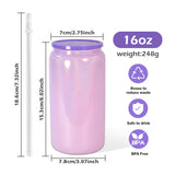 50 Pack 16oz Shimmer Glass Can Sublimation Glitter Rainbow Glass Beer Can_GGblanks