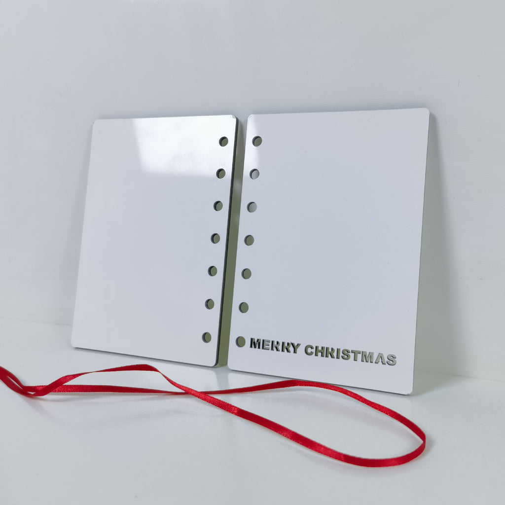 20 Pack China Warehouse By Air Double-sided Sublimation MDF Pendant Christmas Gift Greeting Card_GGblanks