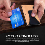 30 Pack China Warehouse Wooden Aluminum RFID Blocking Wallet Slim Front Pocket_GGblanks
