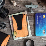 30 Pack China Warehouse Wooden Aluminum RFID Blocking Wallet Slim Front Pocket_GGblanks