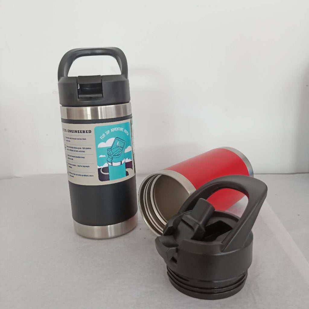 25 Pack Double Walled 304 Stainless Steel Kids 12oz Water Bottle Quencher Tumbler with Leakproof Lids and Handle_GGblanks