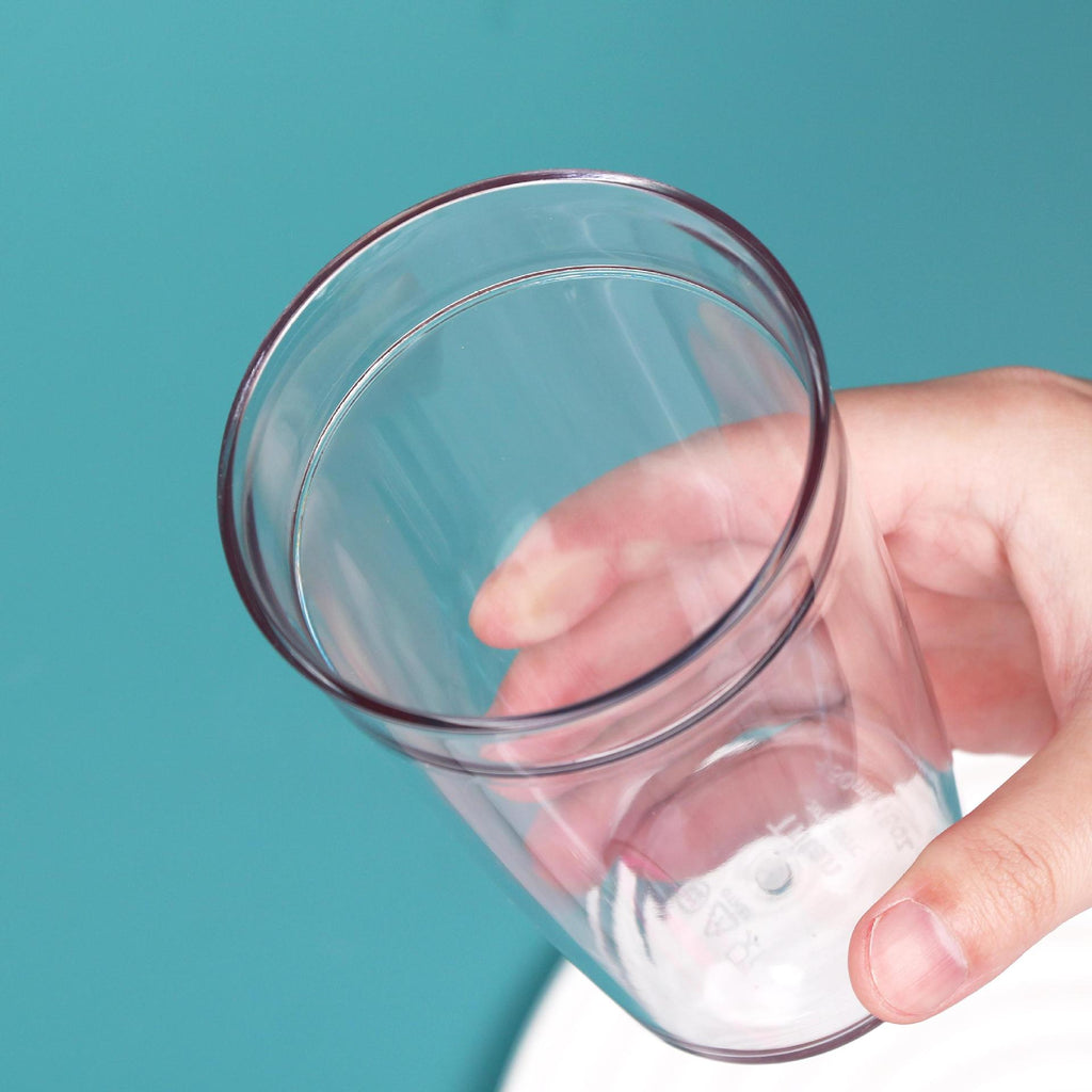 China warehouse 40pcs 16oz single wall acrylic cups with colorful lids straws_GGblanks