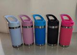 25 Pack Double Walled 304 Stainless Steel Kids 12oz Water Bottle Quencher Tumbler with Leakproof Lids and Handle_GGblanks