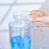 20 Pack GGblanks Glitter 40oz Clear Acrylic Snow Globe Cups Plastic Double Wall Tumbler with Pre Drilled Hole and Plug for UV DTF Transfer Wrap_GGblanks