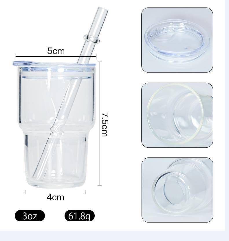 China RTS_3oz Blank Sublimation Mini Glass Shot Glasses - GGblanks