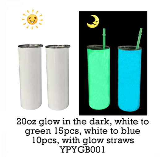 25 Pack Halloween Cups 20oz Tumblers Glow in the Dark_GGbblanks