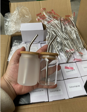 50 Pack 3.5oz Mini Cute Glass Can for Sublimation And Vinyl_GGblanks