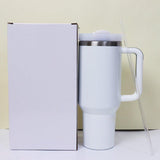 20 Pack 25 Pack 30oz/40oz H2.0 Blank Sublimation White Glossy Travel Tumbler with Handle_GGblanks