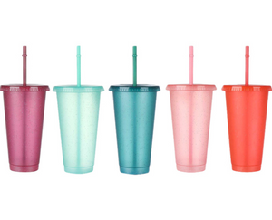 China RTS_24oz plastic cups - 100pcs- GGblanks