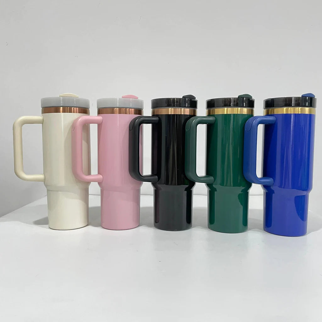 China RTS_30oz 40oz H2.0 Deco-Collection-style powder coating Gold & Copper plated Tumblers 25pcs 30GLODCOPPERB_GGblanks
