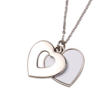 Ship from China 3-4weeks_ 2024 new hollow heart LOVE blank Valentine's Day necklace jewelry gift_50pcs_GGblanks