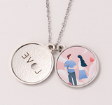 Ship from China 3-4weeks_ 2024 new hollow heart LOVE blank Valentine's Day necklace jewelry gift_50pcs_GGblanks