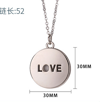 Ship from China 3-4weeks_ 2024 new hollow heart LOVE blank Valentine's Day necklace jewelry gift_50pcs_GGblanks
