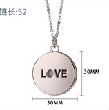 Ship from China 3-4weeks_ 2024 new hollow heart LOVE blank Valentine's Day necklace jewelry gift_50pcs_GGblanks