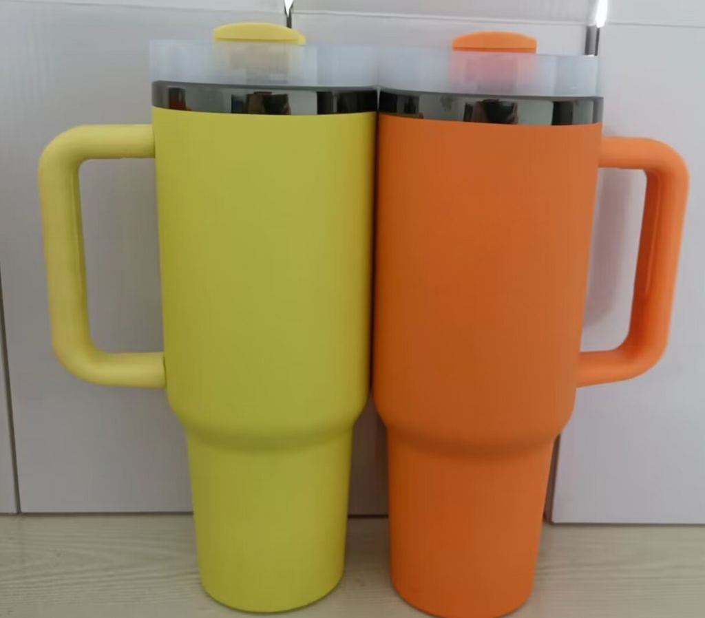 20 Pack 40oz Black Underneath Black Plated Black/Red/Pink/Blue/Light Pink/White/Yellow/Orange Tumblers for Laser Engraving_GGblanks