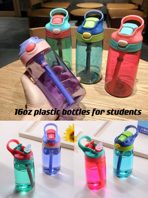 60 Pack China RTS BPA Free 16oz PC Material Plastic Bottles for Students _GGblanks