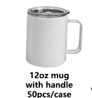 China RTS_Hot sale 10oz/12oz/16oz Sublimation Blanks White Color Coffee Mug With Handle 50PCS Sold By Case_GGblanks