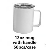 China RTS_Hot sale 10oz/12oz/16oz Sublimation Blanks White Color Coffee Mug With Handle 50PCS Sold By Case_GGblanks