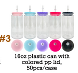 50 Pack 16oz 20oz V2.0 Clear Frosted Plastic Can Macaron Jelly Plastic Cans_GGblanks
