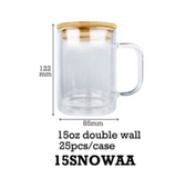 25 Pack Mutiful Size 9oz/11oz/12oz/15oz/17oz/20oz Glass Jelly Macaron Mugs Blank Sublimation or Snow Globe_GGblanks