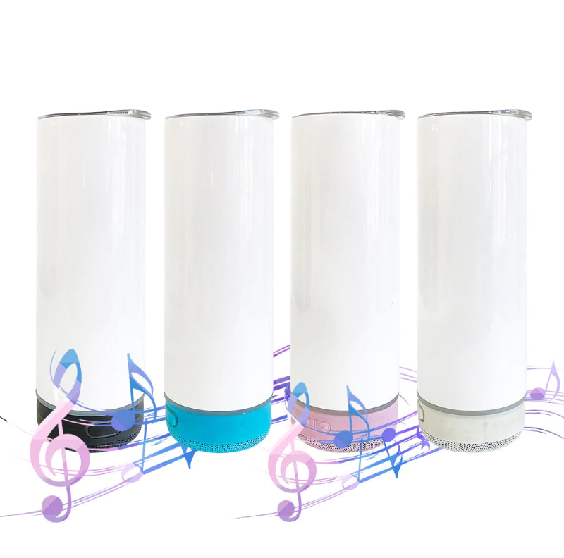 25 Pack 20oz Speaker Tumbler Macaron/Rainbow Plated Bluetooth Tumbler_GGblanks