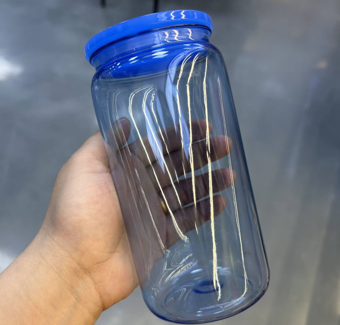 25 Pack 50 Pack 16oz Neon Glass Cans/Plastic 17oz Neon Mugs with Straws and Lids for Uv Dtf Wraps_GGblanks