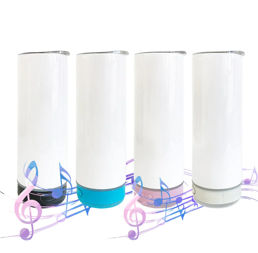 25 Pack 20oz Speaker Tumbler Macaron/Rainbow Plated Bluetooth Tumbler_GGblanks
