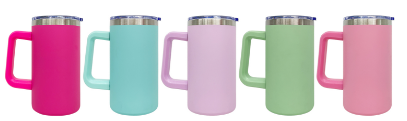 20 Pack 20oz Rainbow Plated/Copper Plated/Sublimation Blanks Stainless Steel Coffee Mugs with Handle_GGblanks