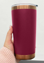 25 Pack 20oz Maroon New Copper Powder Coated Coffee Mugs with Magnetic Slide Lids for Laser Engraving_GGblanks
