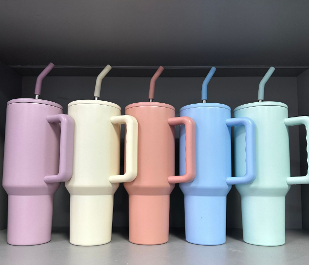 20 Pack 40oz Pink Cream Orange Blue Green Large Tumblers for Sublimation_GGblanks