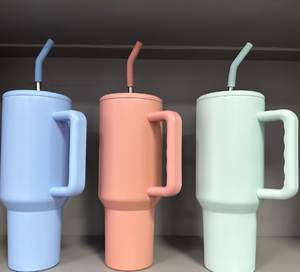 20 Pack 40oz Pink Cream Orange Blue Green Large Tumblers for Sublimation_GGblanks
