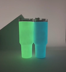 20 Pack 40oz White Sublimation Quencher Tumblers Glow in the Dark_GGblanks