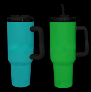 20 Pack 40oz White Sublimation Quencher Tumblers Glow in the Dark_GGblanks