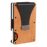 30 Pack China Warehouse Wooden Aluminum RFID Blocking Wallet Slim Front Pocket_GGblanks