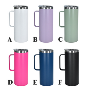 25 Pack China RTS 20oz Powder Coated Black Blue Pink White Purple Green Mugs Optional Colors_GGblanks