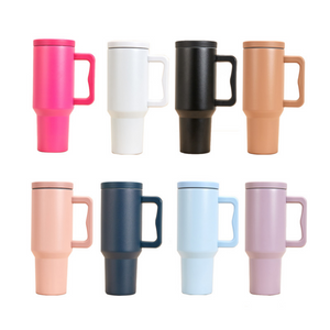 25 Pack G4 40oz Customizable Car Cup Travle Mugs with Handle and Straw_GGblanks