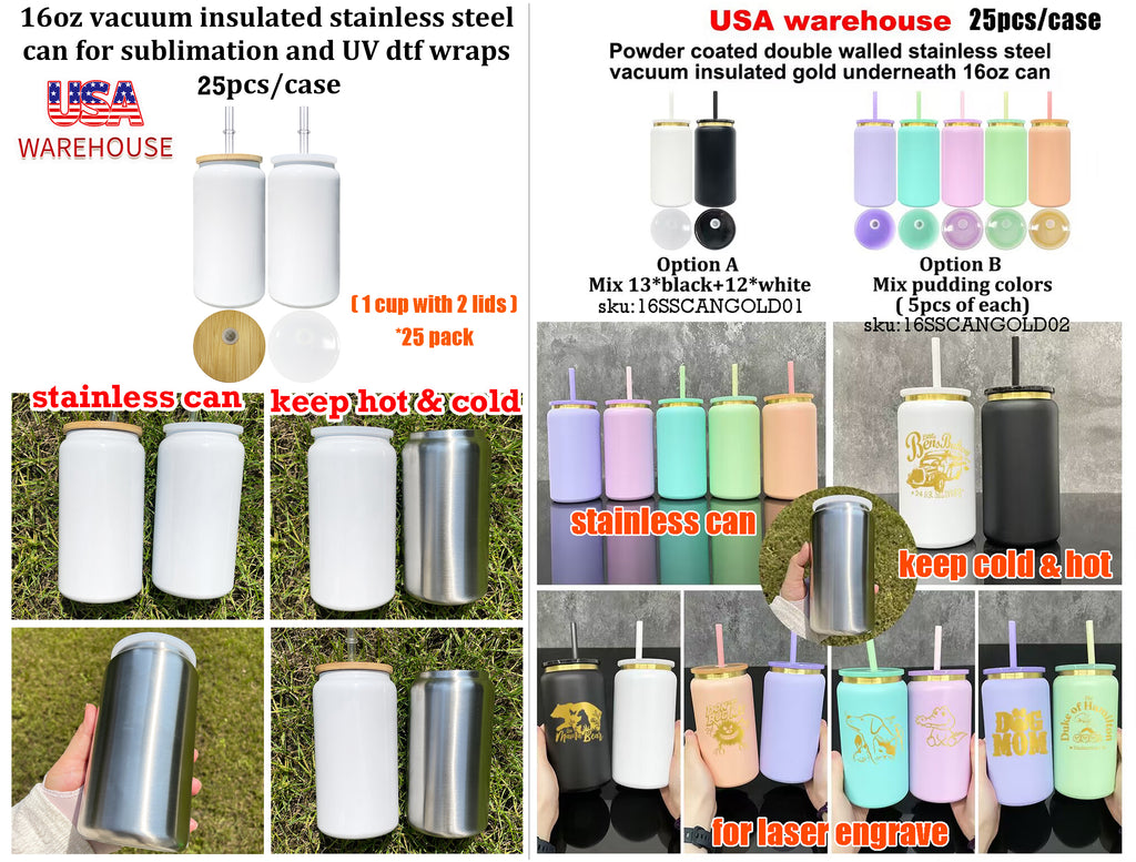 25 Pack 16oz Stainless Steel Cans_GGblanks