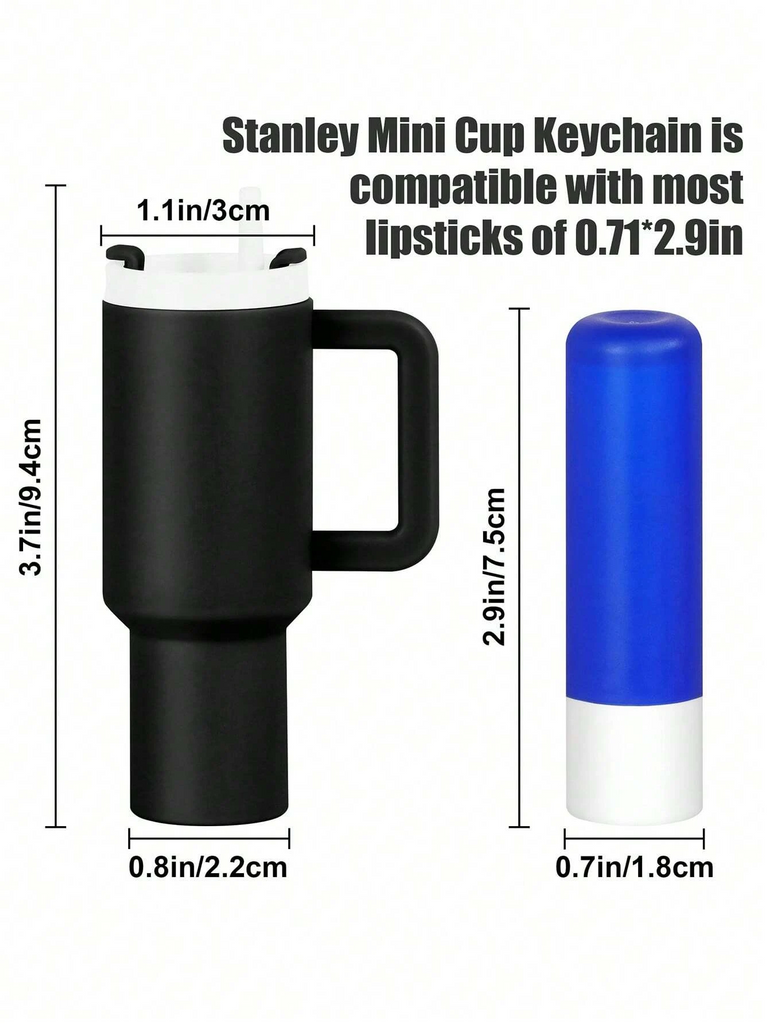 Mini Tumbler Mug Keychain Accessory With Detachable Storage For Lip Balm_GGblanks