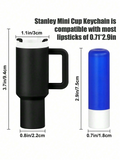 Mini Tumbler Mug Keychain Accessory With Detachable Storage For Lip Balm_GGblanks