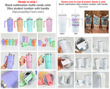 20oz USA RTS White/Matte Macaron Student tumblers Kids Tumblers for Sublimation_GGblanks